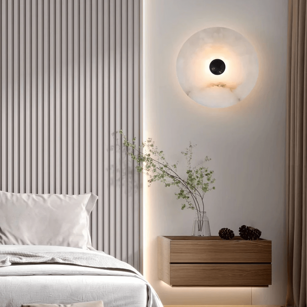 Albireria Minimalistische Alabaster-Deckenleuchte