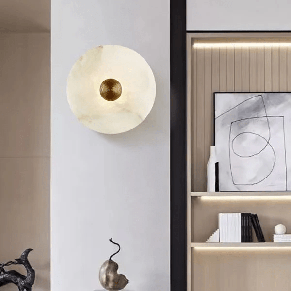 Albireria Minimalistische Alabaster-Deckenleuchte