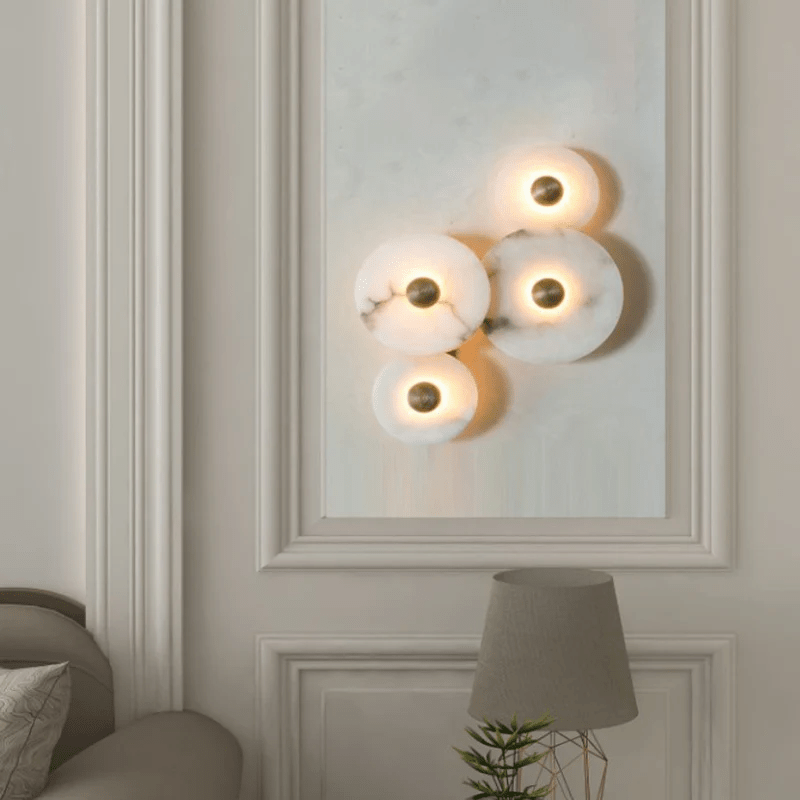 Albireria Minimalistische Alabaster-Deckenleuchte