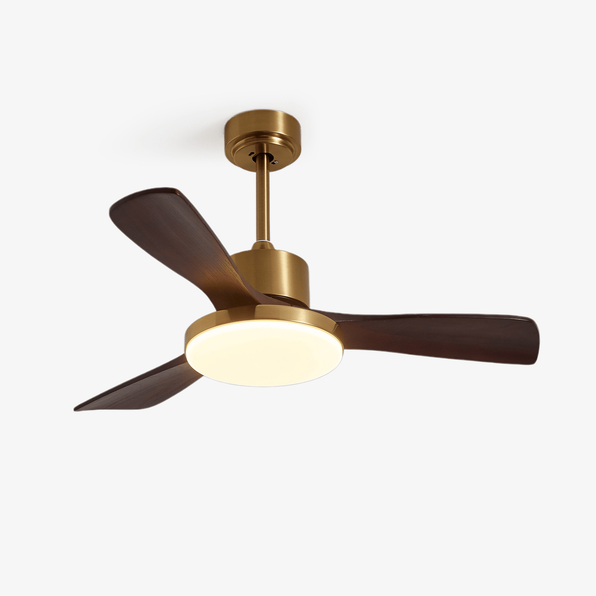 Xen zeitgenössische Deckenventilator mit Beleuchtung aus Holz