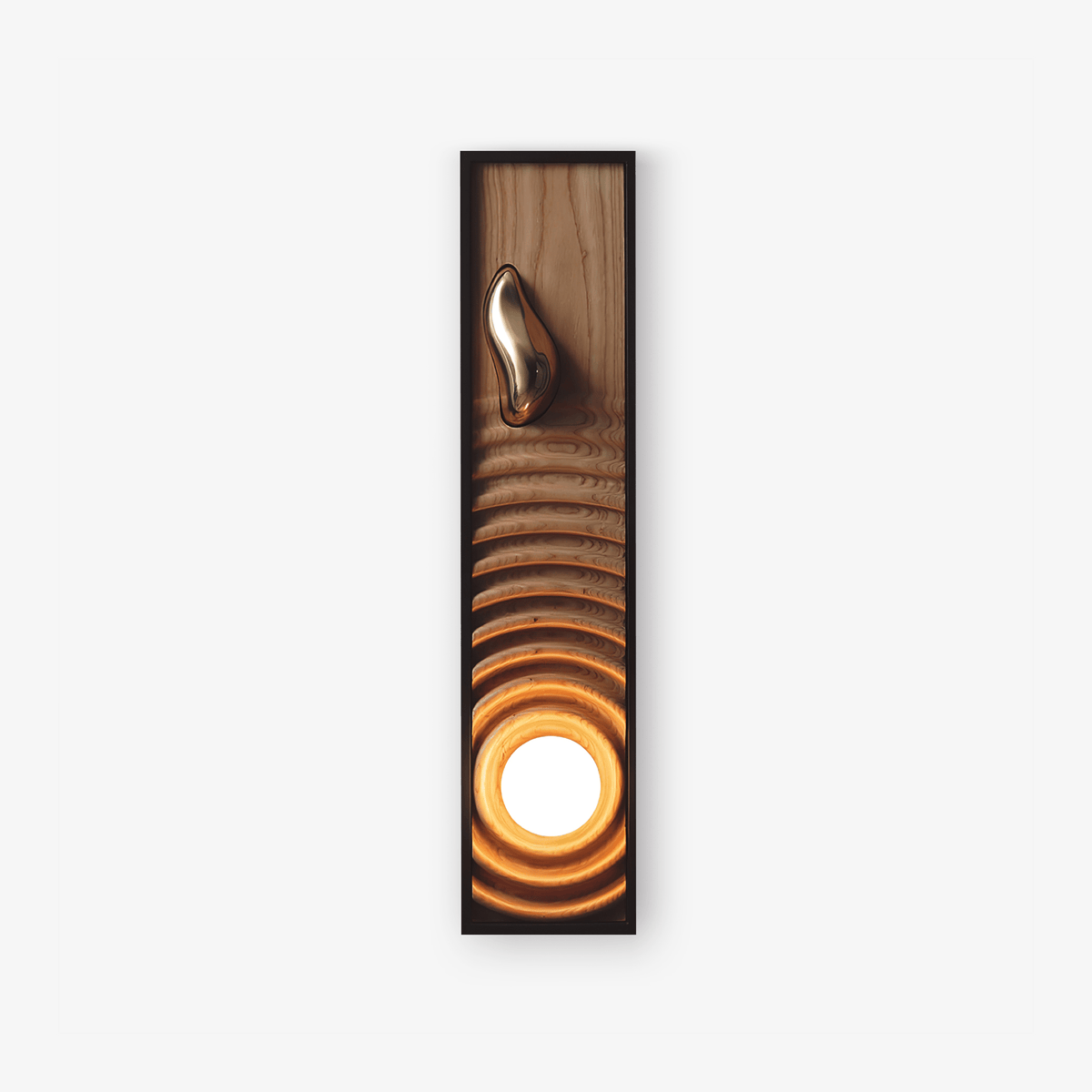 Caleb Vintage Holz-Wandleuchte
