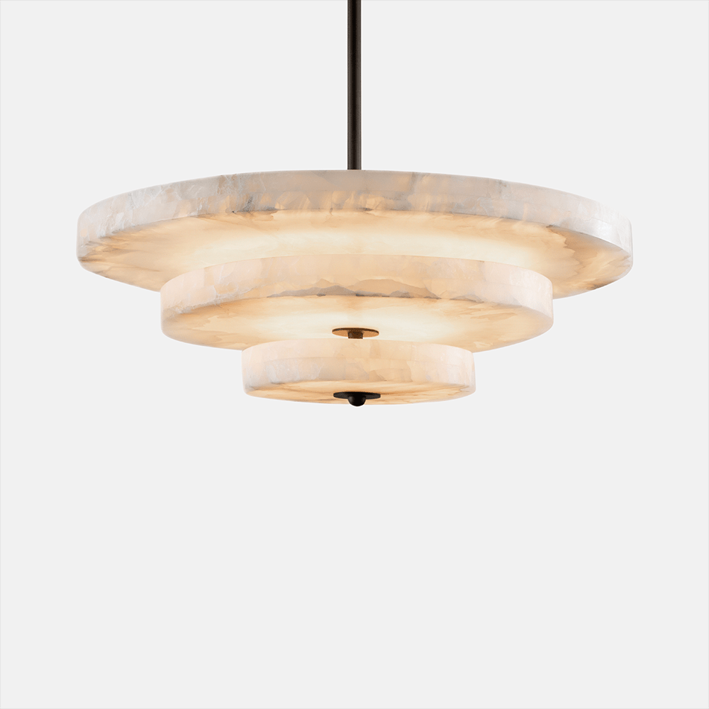 Nivoreria Minimalistische Alabaster-Pendelleuchte