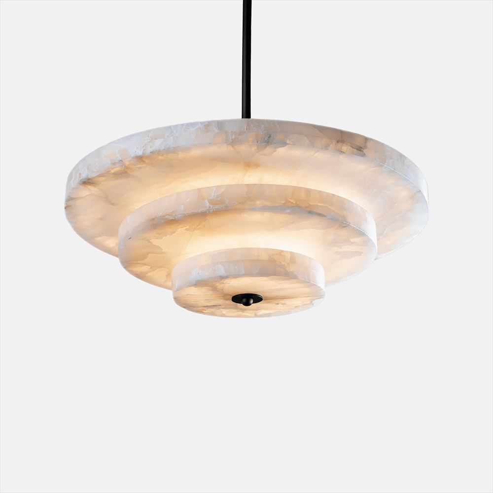 Nivoreria Minimalistische Alabaster-Pendelleuchte