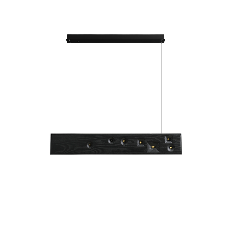 Elvorora Pendelleuchte Holz Linear LED Edelstein