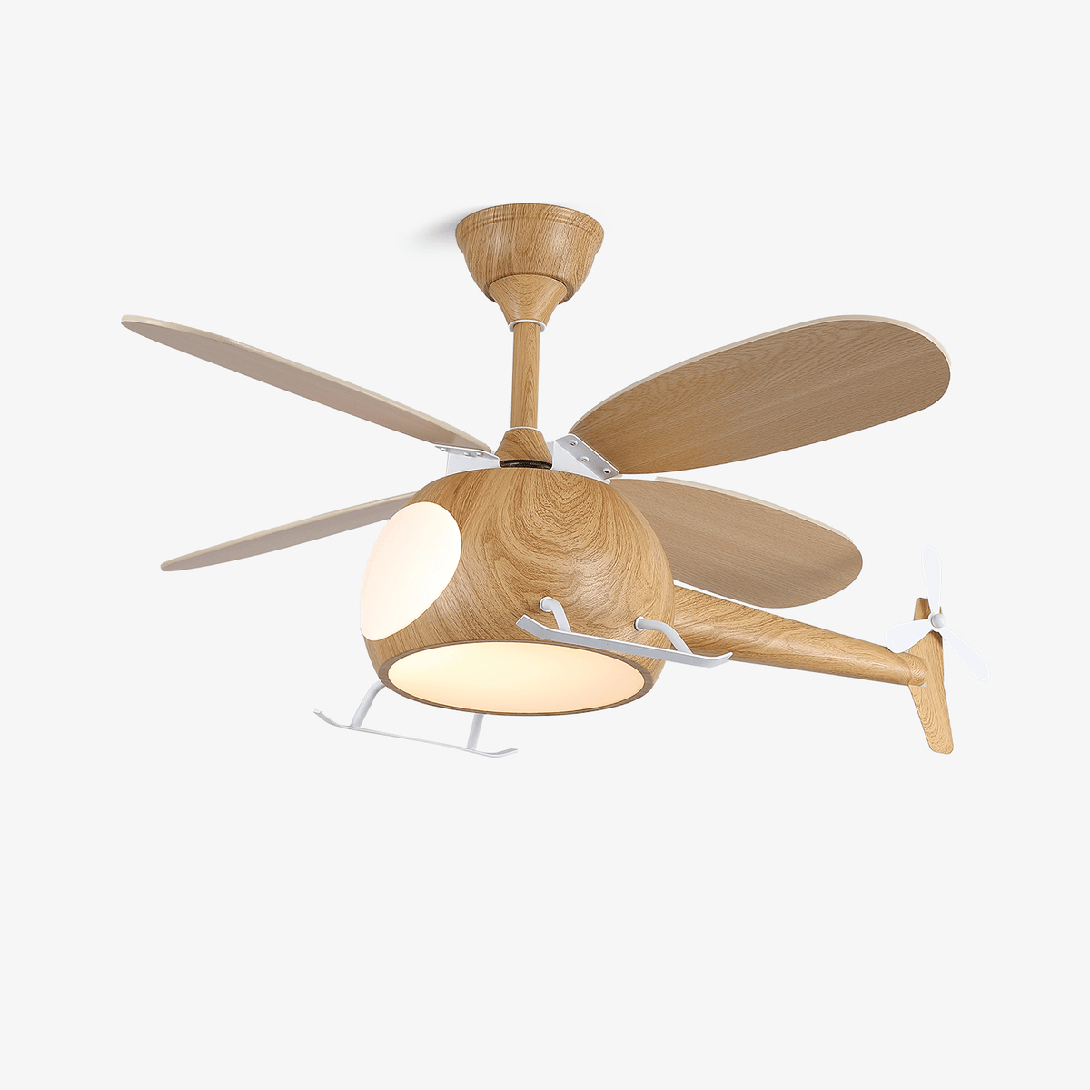 Aviara Moderner Holzbreeze-Kinder-Deckenventilator mit Beleuchtung