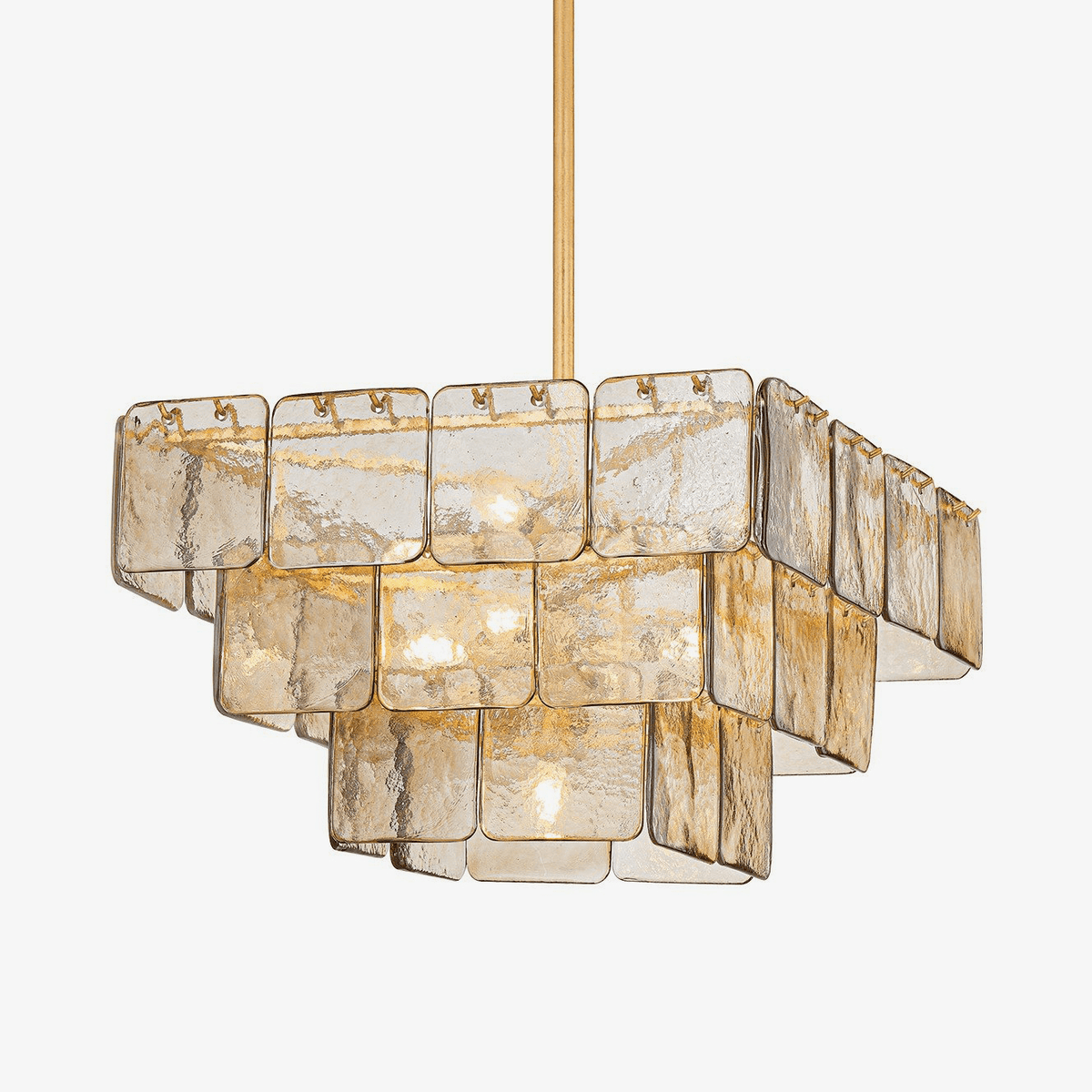 Celaniel Kronleuchter Champagne Piastre-Glas modern