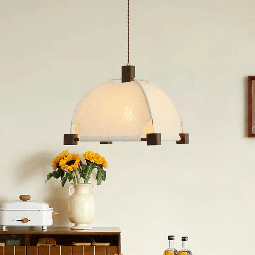 Elvoenne Vintage Pendelleuchte aus Holz