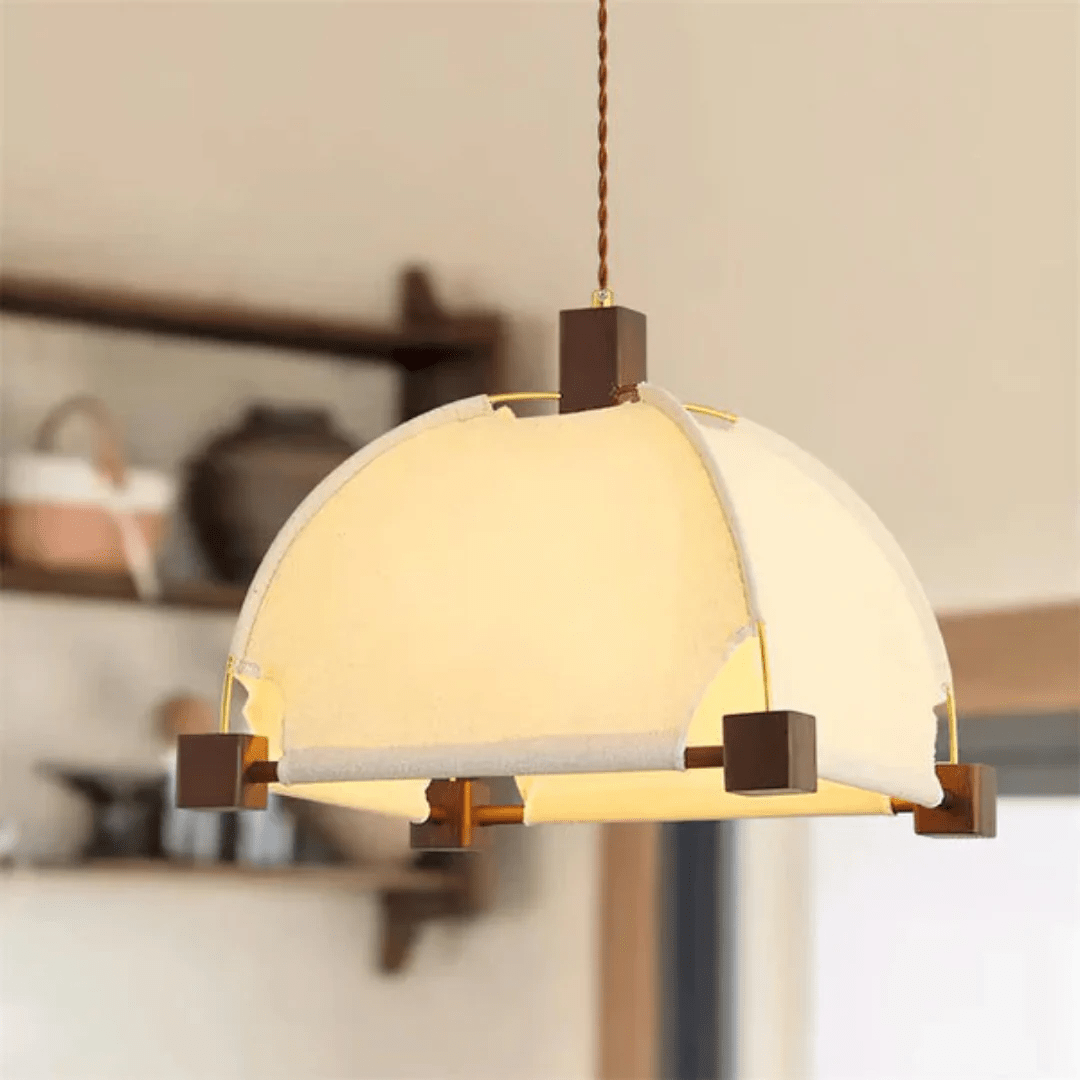 Elvoenne Vintage Pendelleuchte aus Holz