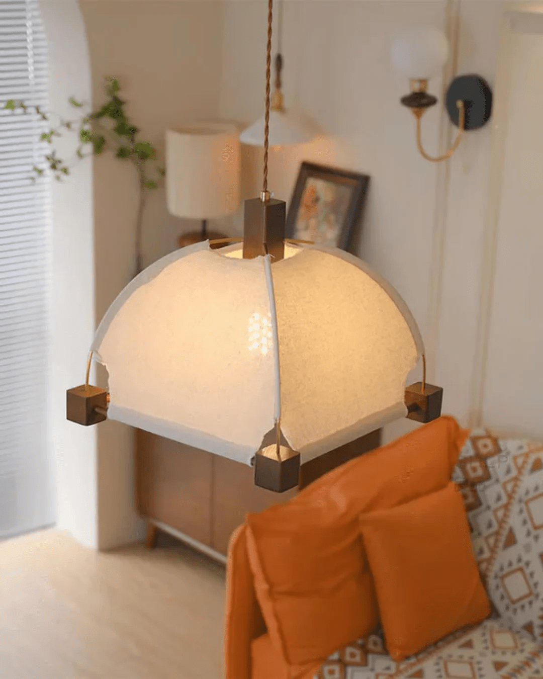 Elvoenne Vintage Pendelleuchte aus Holz