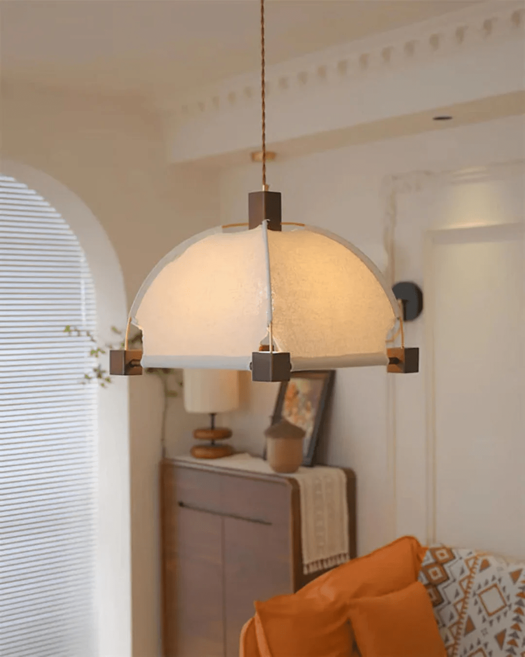 Elvoenne Vintage Pendelleuchte aus Holz