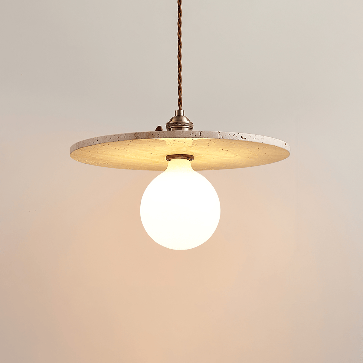 Tavaora Minimalistische Pendelleuchte aus Travertin