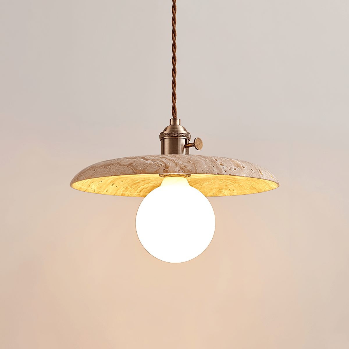 Tavaora Minimalistische Pendelleuchte aus Travertin