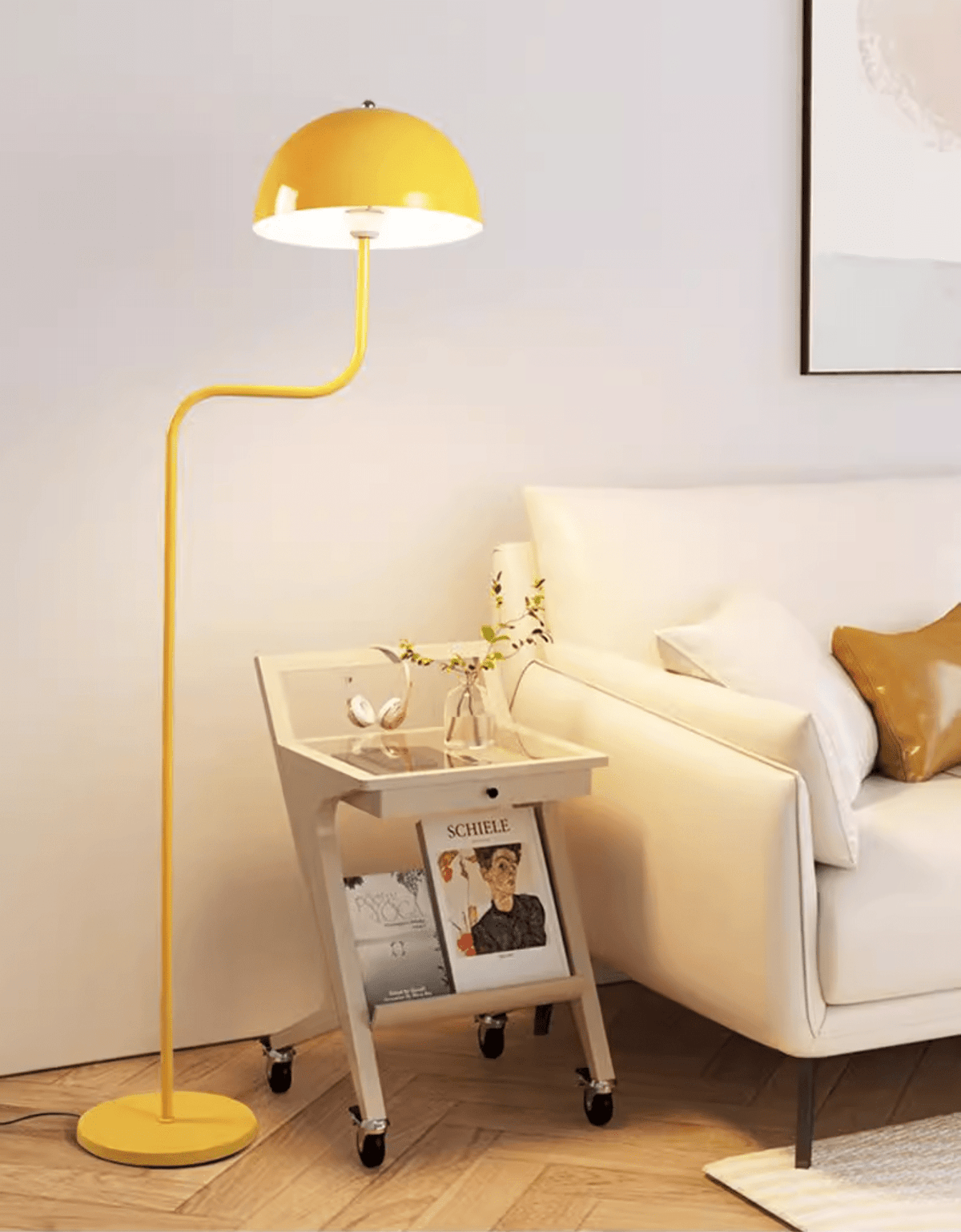 Narain Stehleuchte aus Glas im minimalistischen Stil