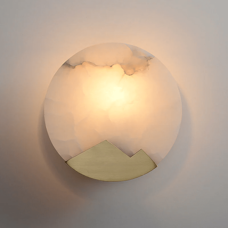 Nivisenne Bergförmige Alabaster-Wandleuchte