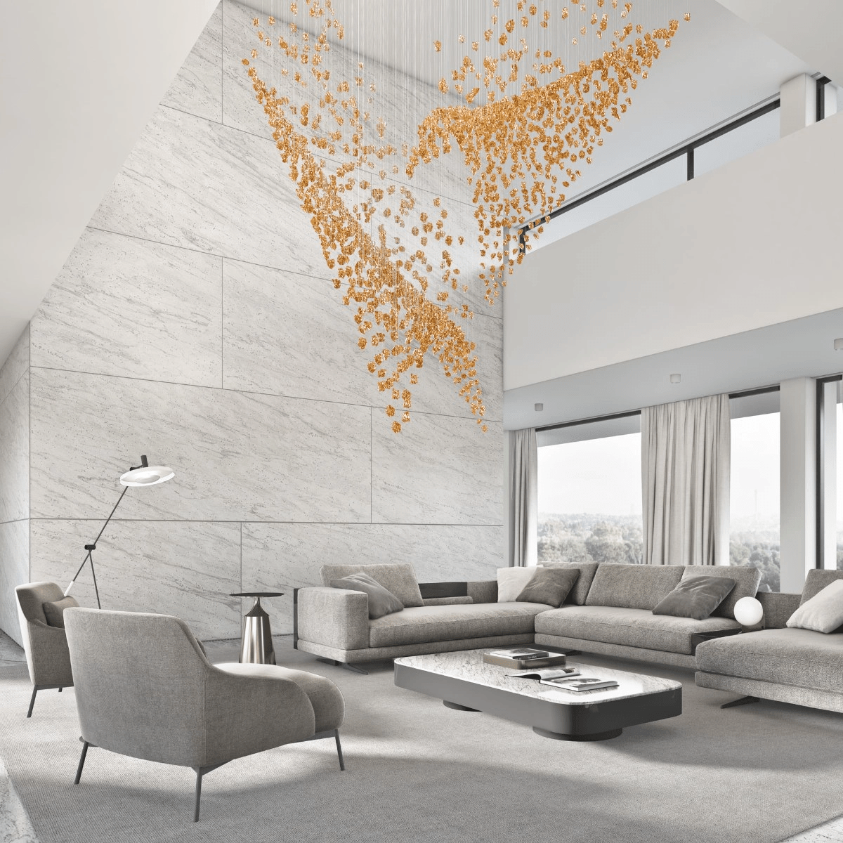 OreStone Grand Quartz Kristall Kronleuchter anpassbar
