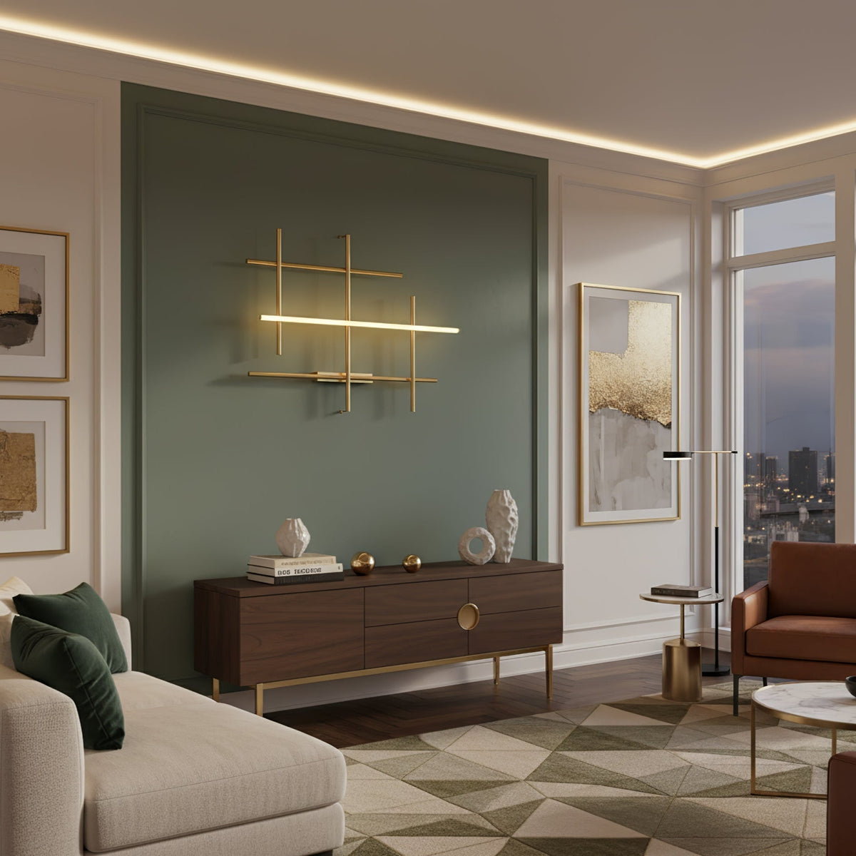 Geometric Linear Wandleuchte