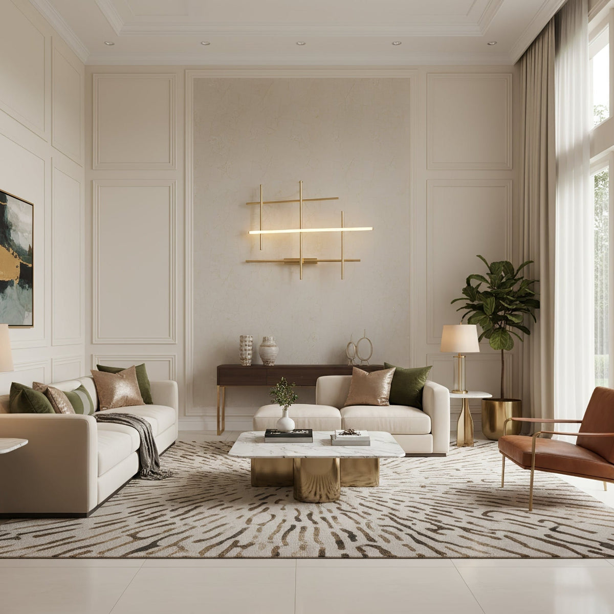 Geometric Linear Wandleuchte