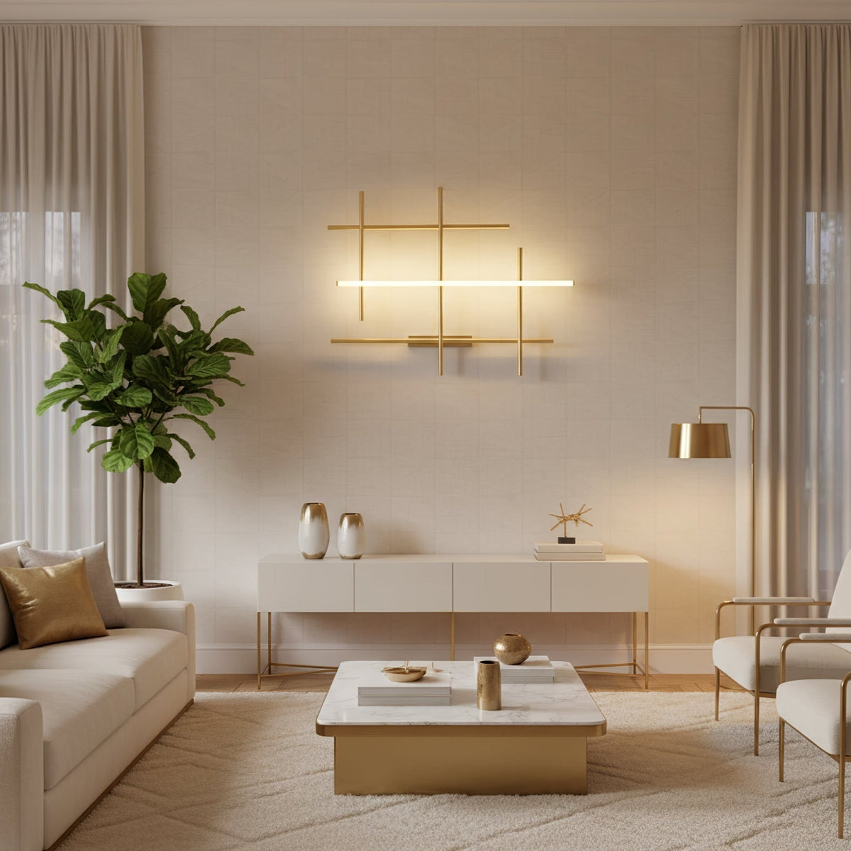 Geometric Linear Wandleuchte