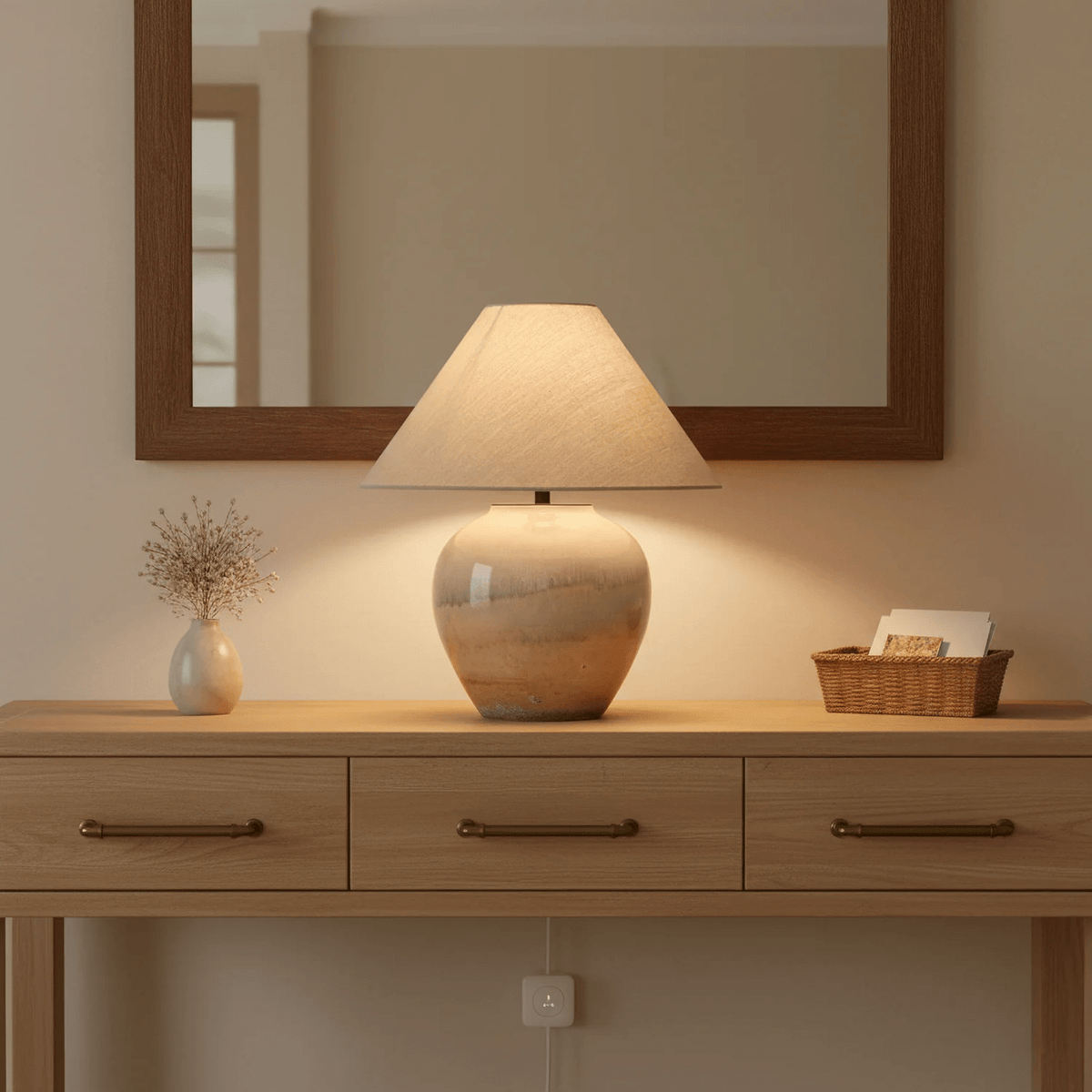 Gradient Hued Keramik-Jar-Tischlampe