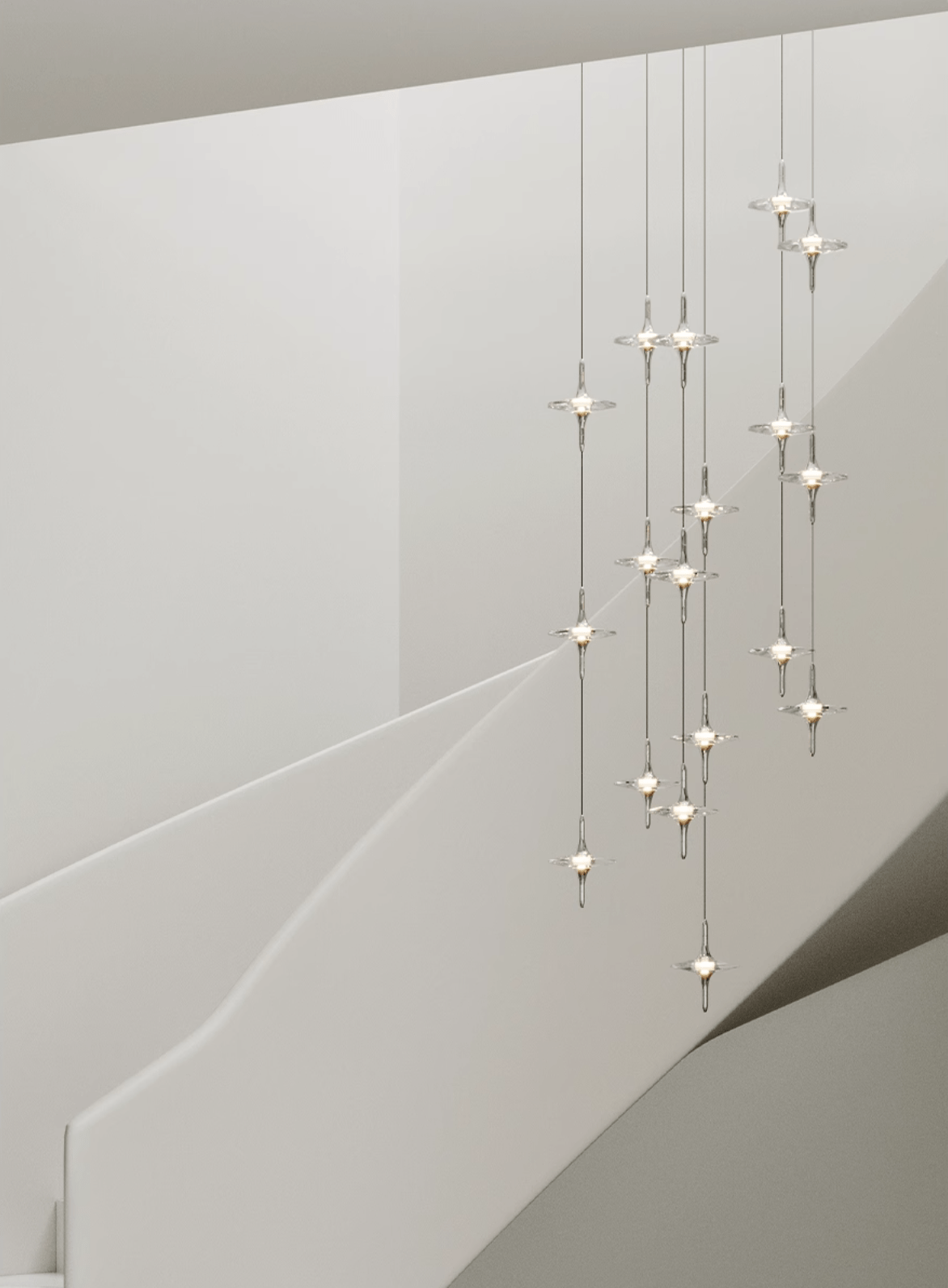 Varcienne Kronleuchter Starfall Treppenhaus