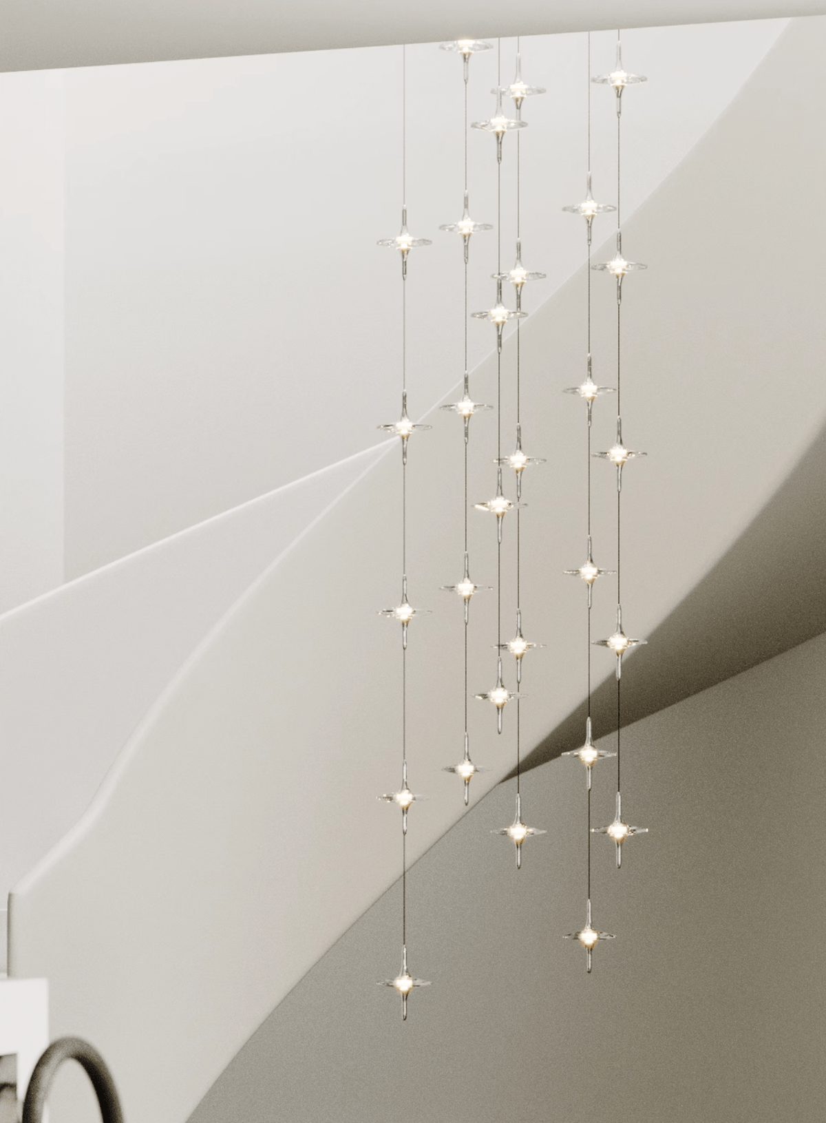 Varcienne Kronleuchter Starfall Treppenhaus