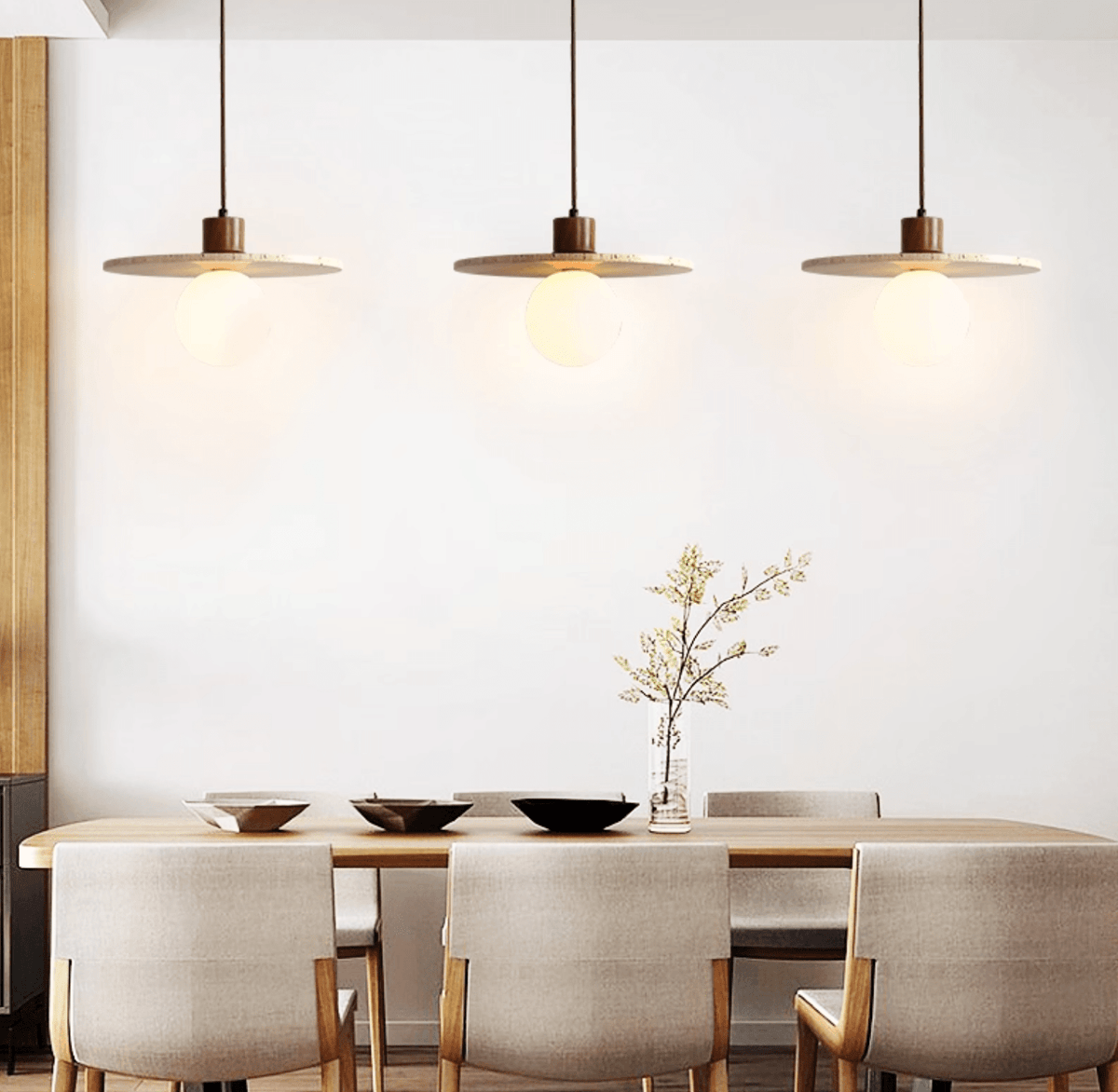 Tavuia Travertine-Halo-Pendelleuchte
