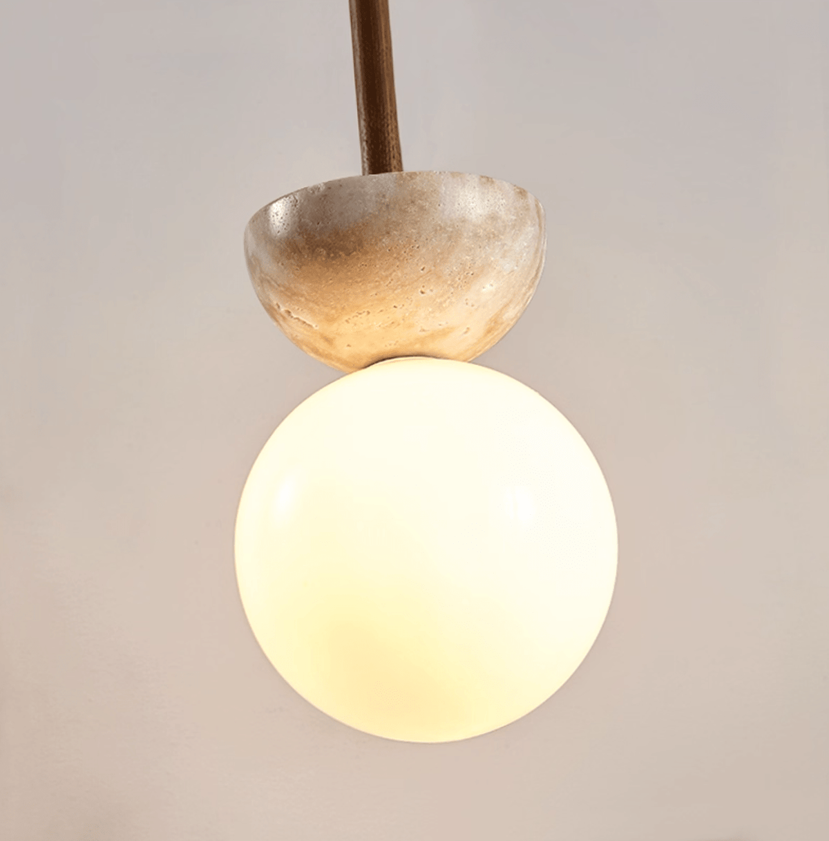 Calixen Travertine Half Duo Pendelleuchte