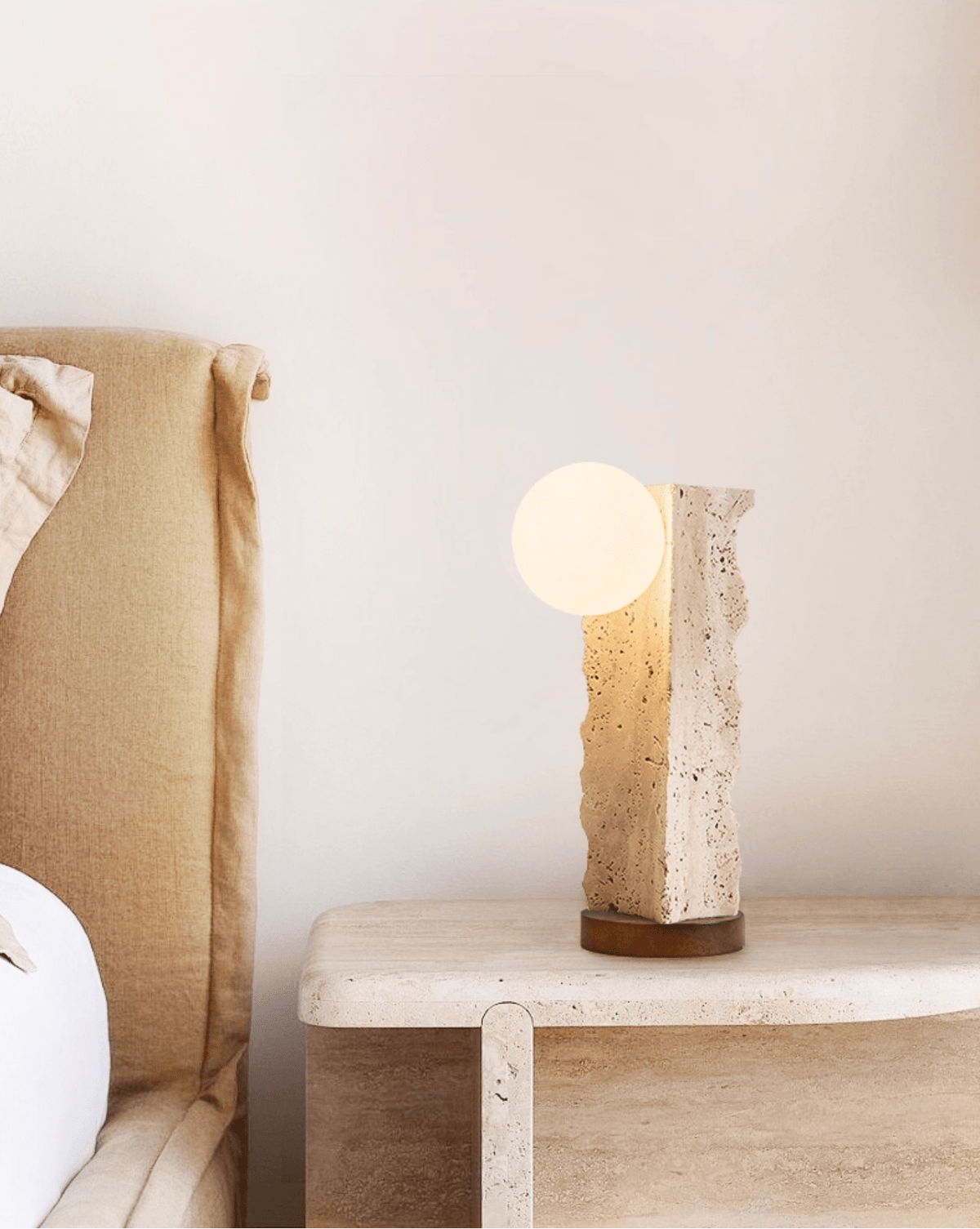 Terra Travertine Orb Tischleuchte