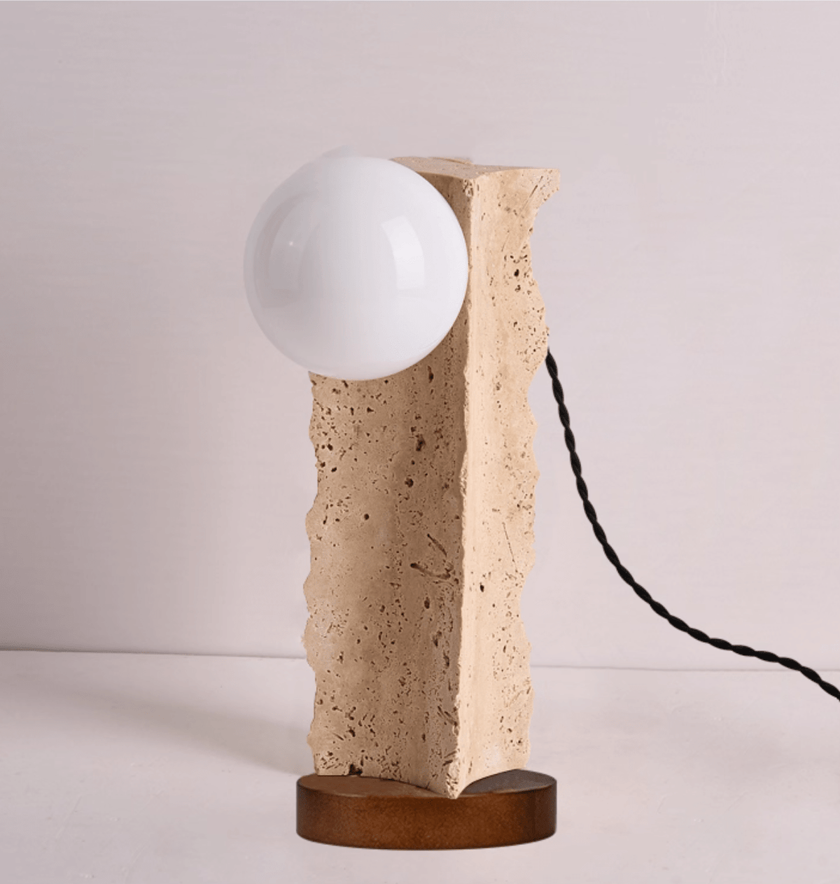 Terra Travertine Orb Tischleuchte