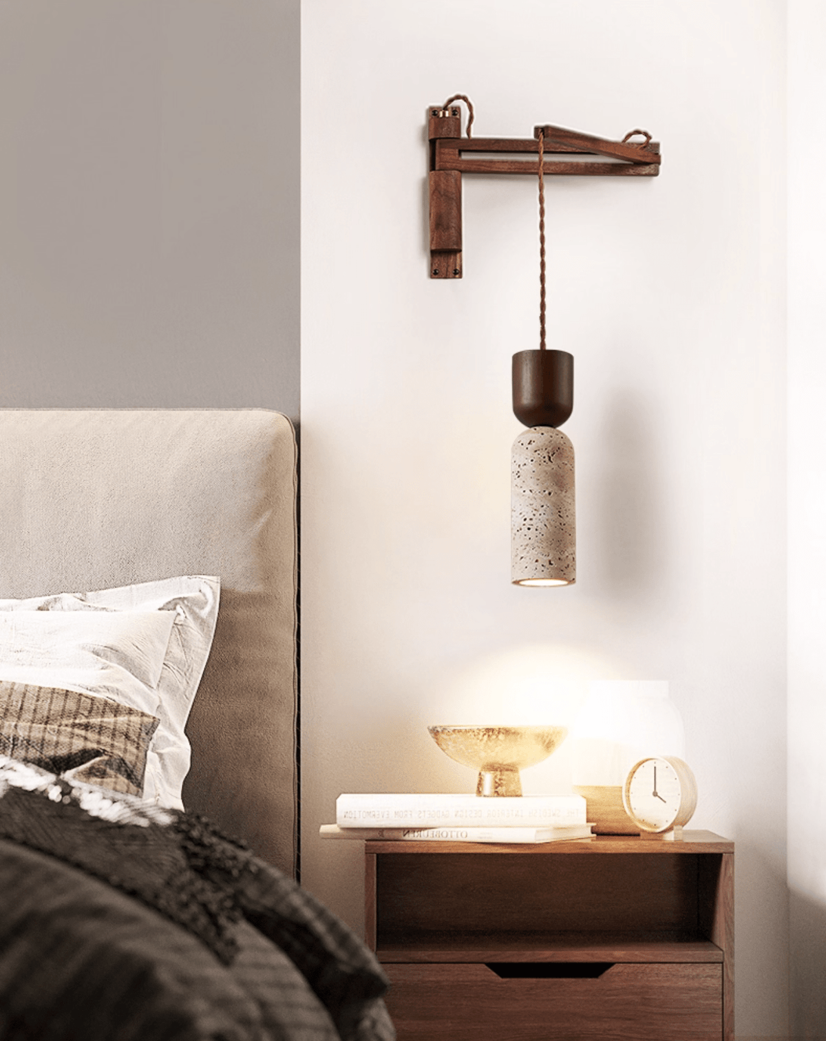 Lestemore Travertine Fusion Wandleuchte