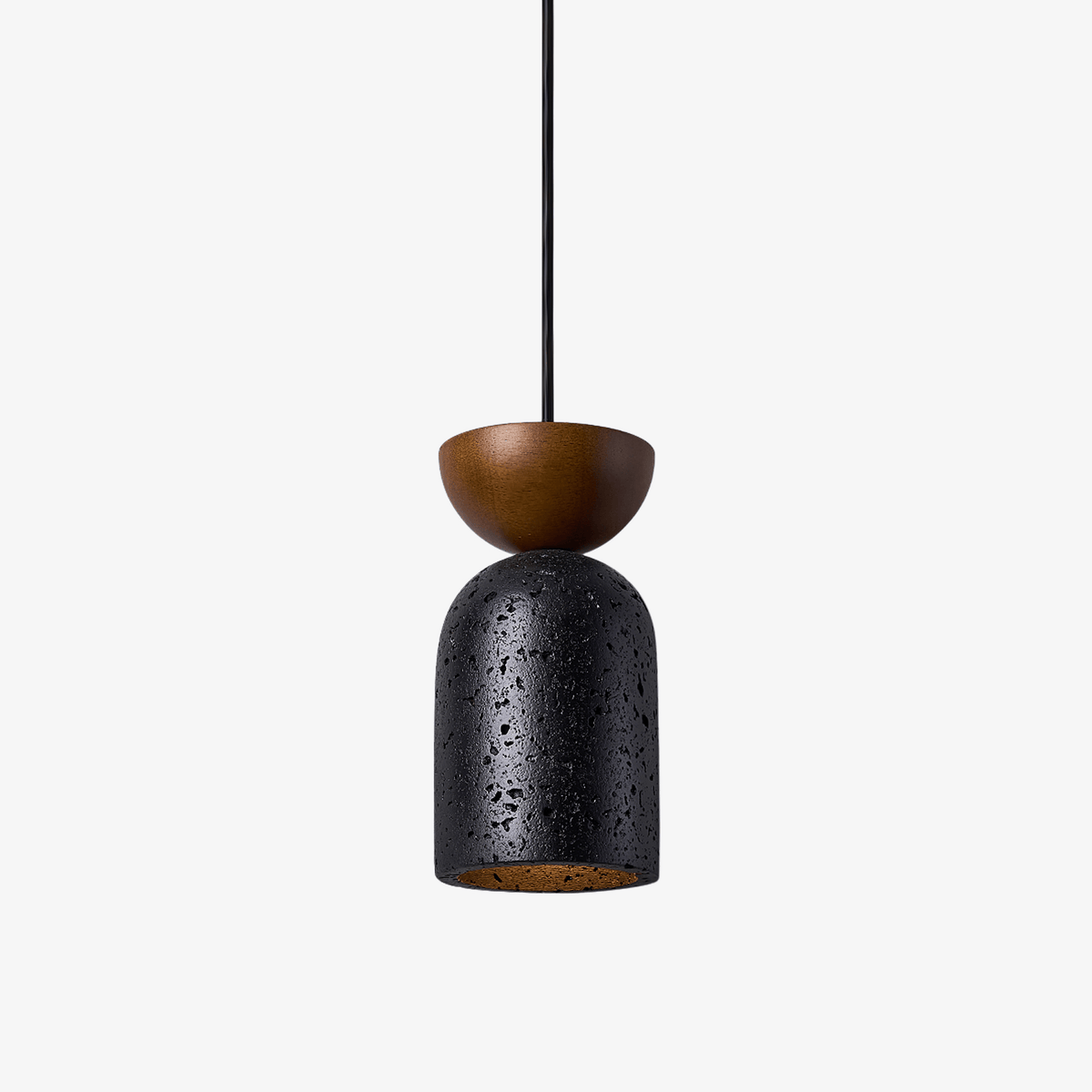 Iris Focused Schwarz Travertine Pendelleuchte