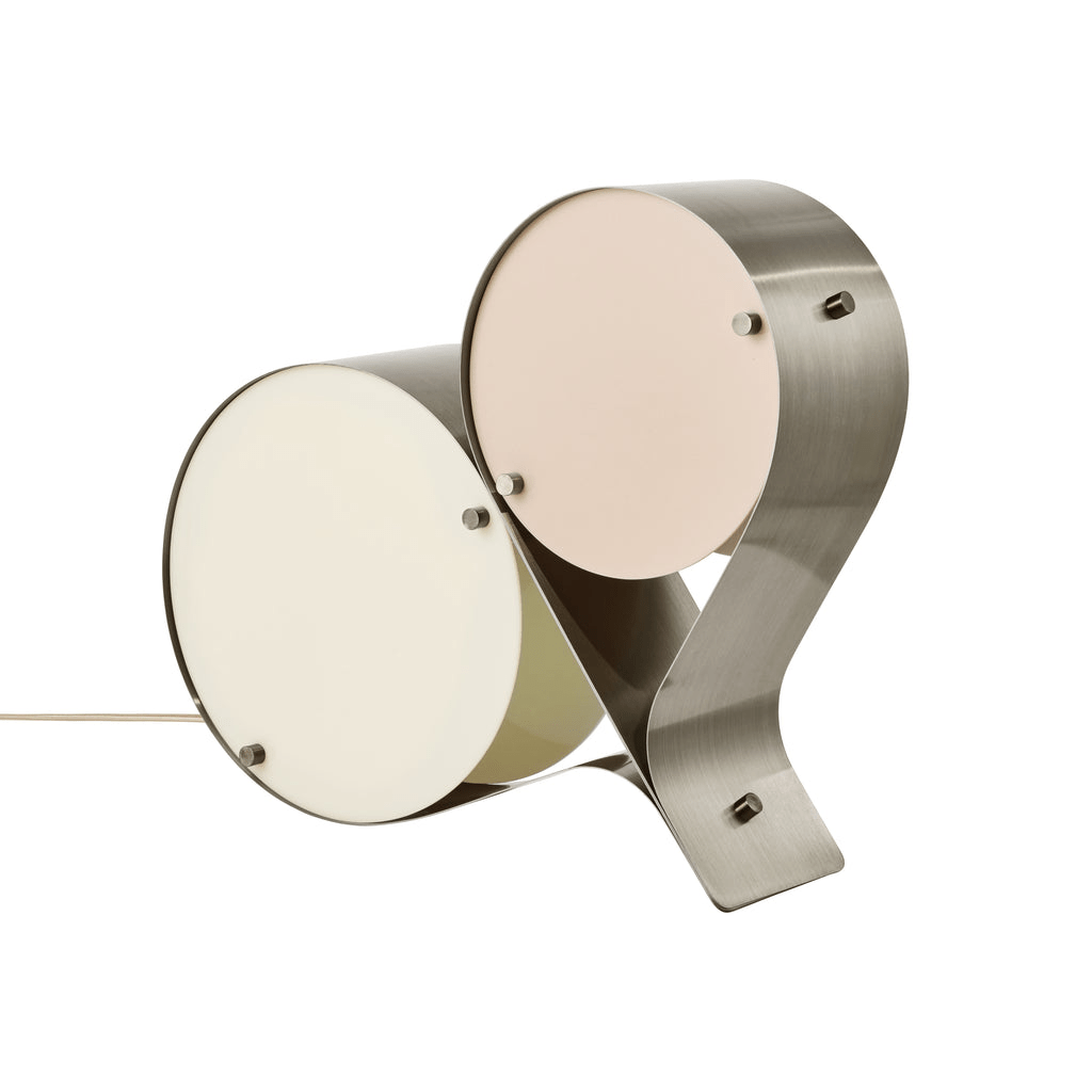 Duet Tischlampe mit schwebendem Scheibenlampenschirm