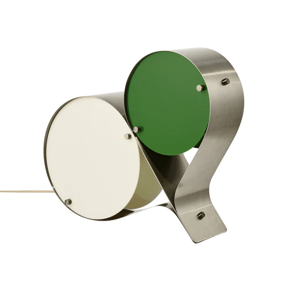 Duet Tischlampe mit schwebendem Scheibenlampenschirm