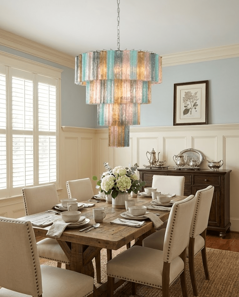 Kobi Kronleuchter Eclat Elegant bunte Glas-Prismen