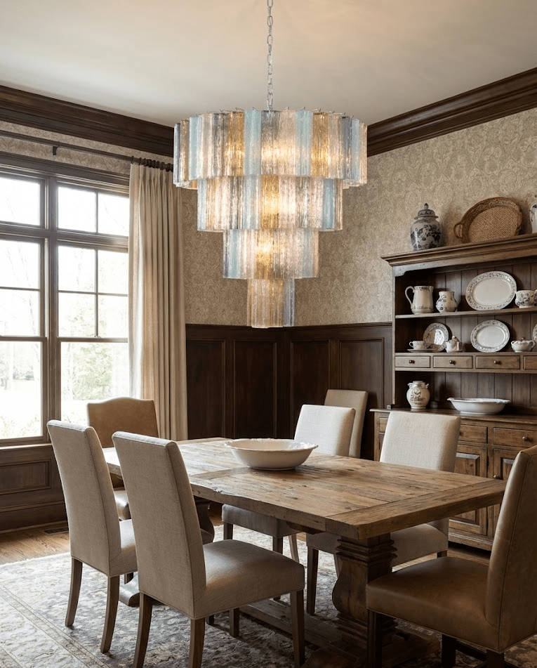 Kobi Kronleuchter Eclat Elegant bunte Glas-Prismen