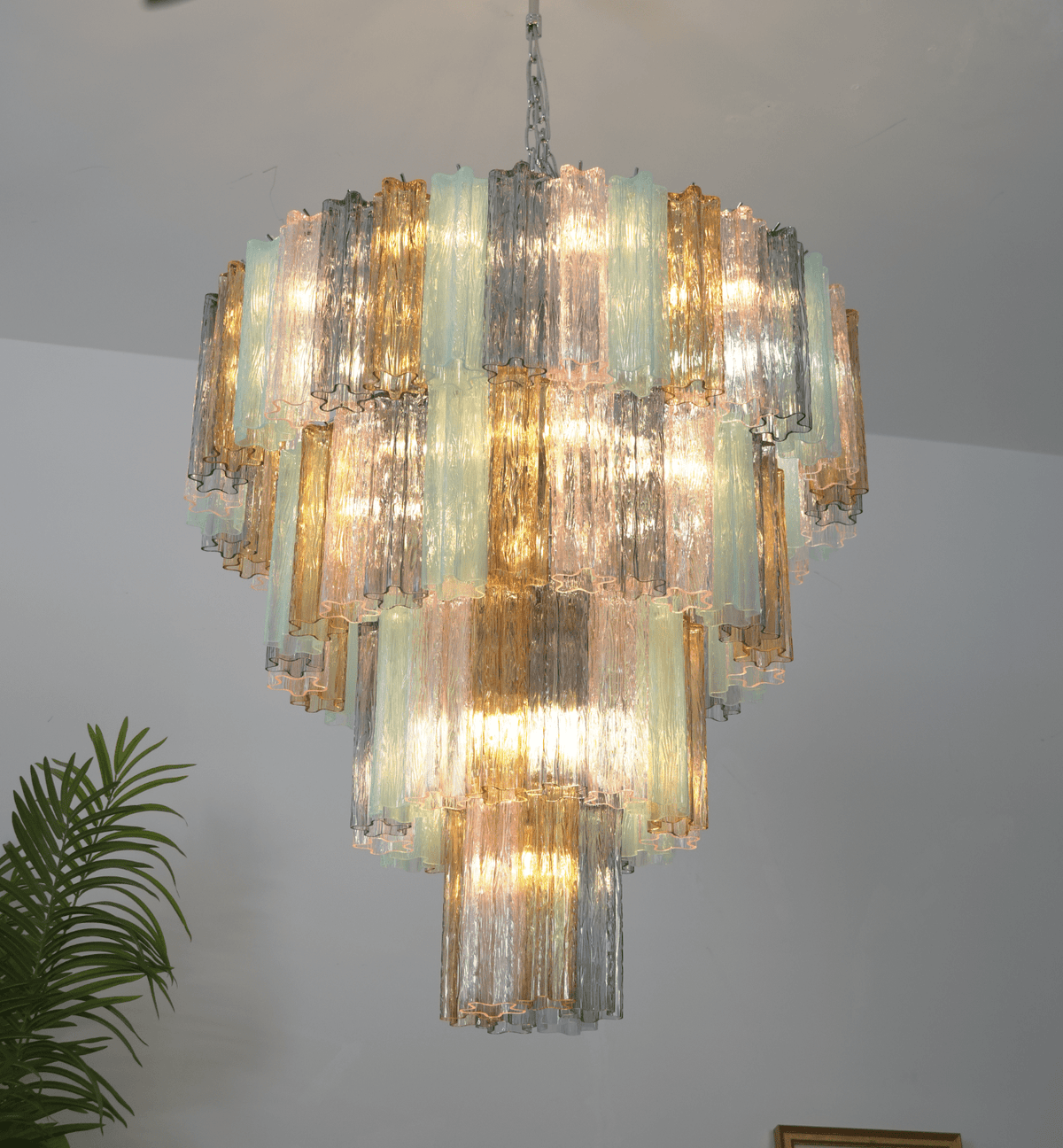 Kobi Kronleuchter Eclat Elegant bunte Glas-Prismen