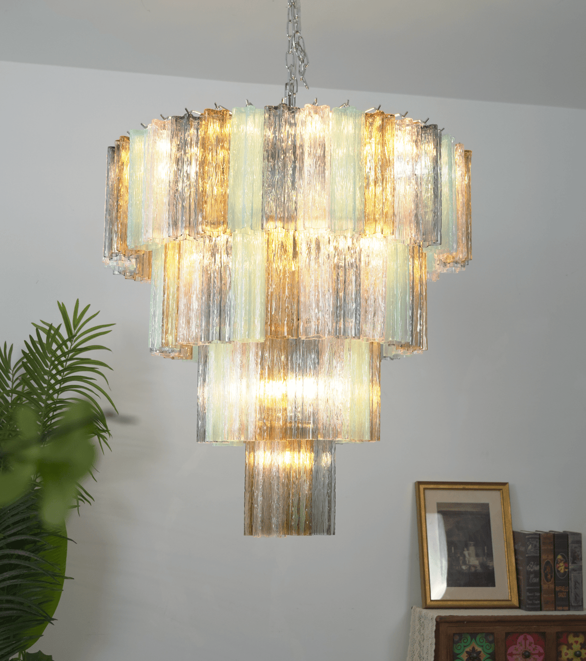 Kobi Kronleuchter Eclat Elegant bunte Glas-Prismen