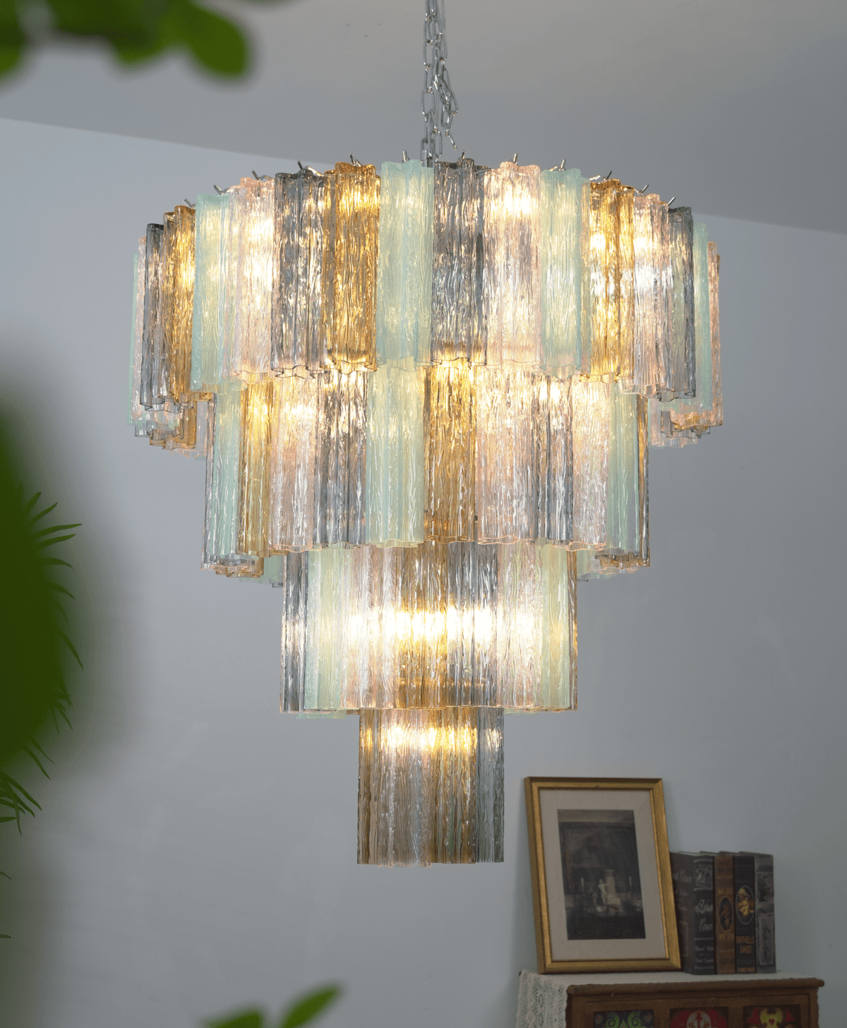 Kobi Kronleuchter Eclat Elegant bunte Glas-Prismen