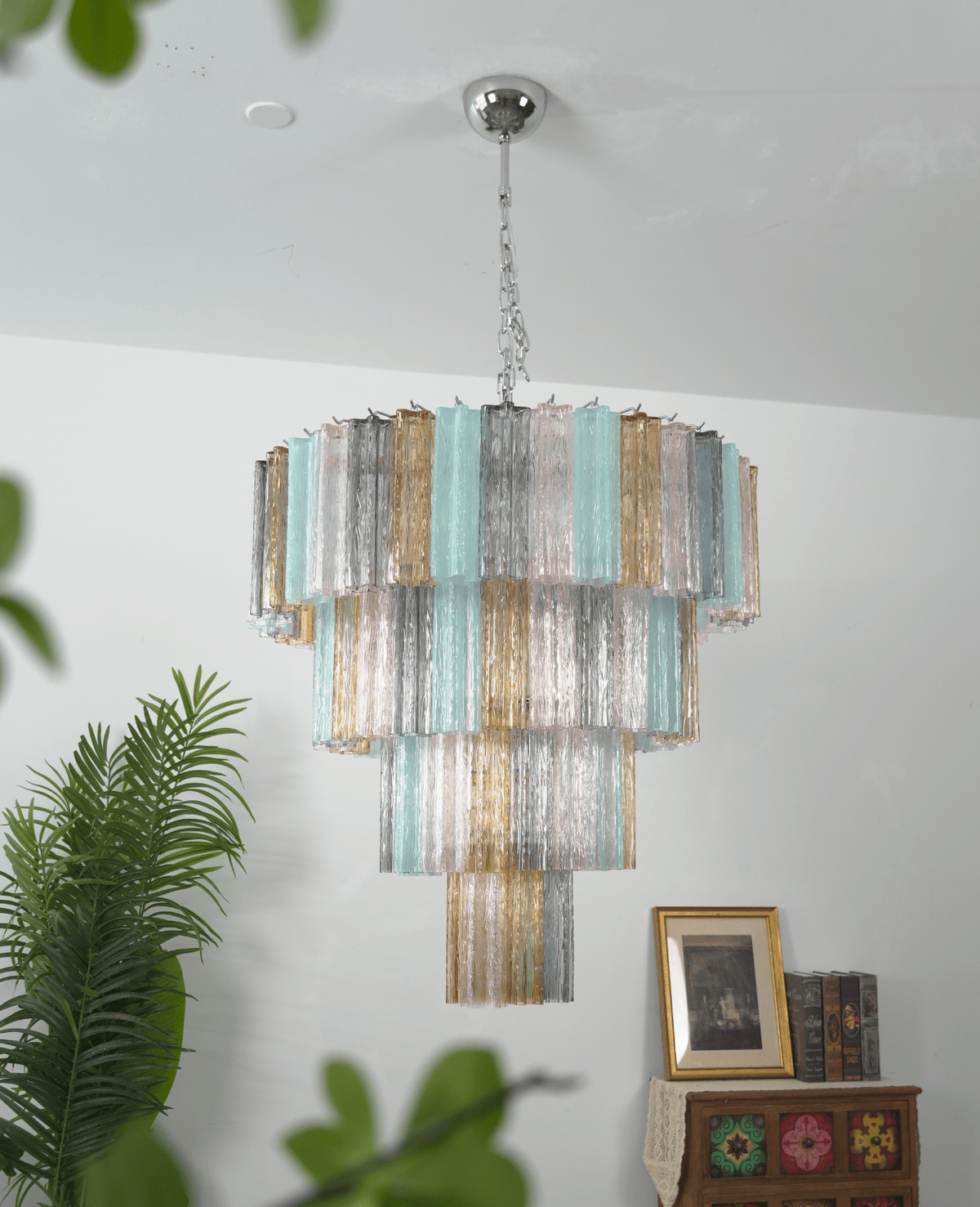 Kobi Kronleuchter Eclat Elegant bunte Glas-Prismen
