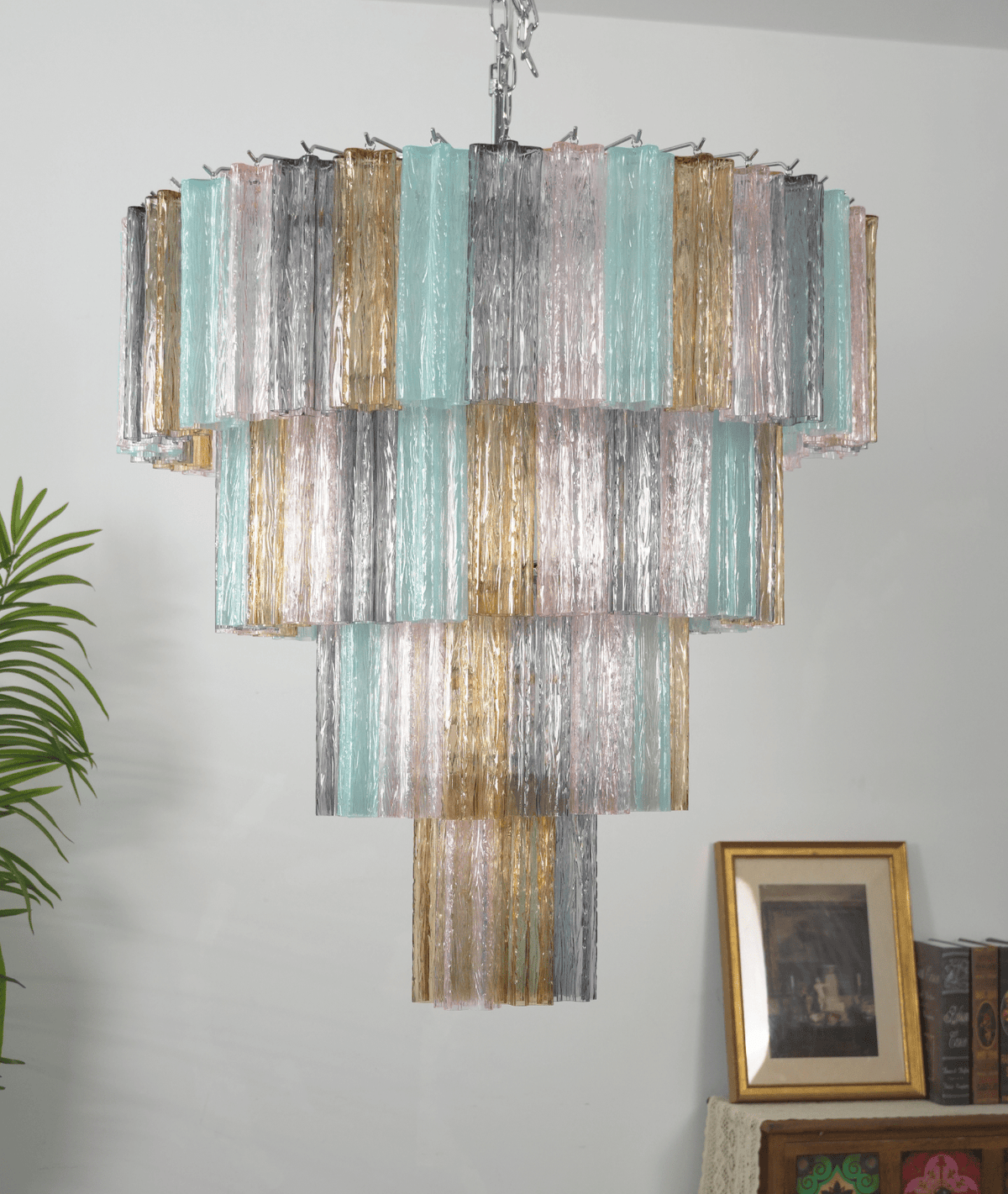 Kobi Kronleuchter Eclat Elegant bunte Glas-Prismen