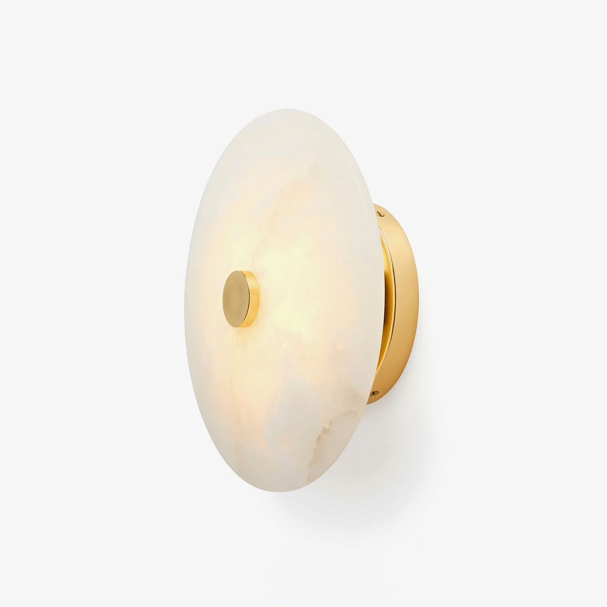Ines Eterna zeitgenössische Wandleuchte aus weißem Alabaster