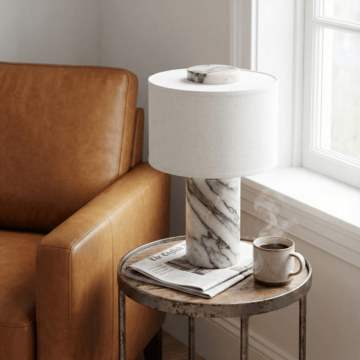 Eros Lumivor Elegante Marmor-Tischlampe