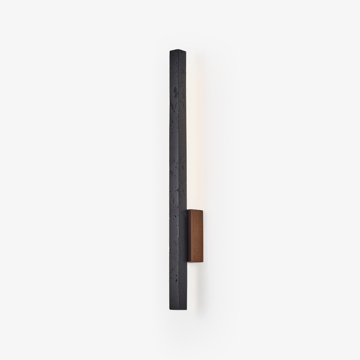 Juna Slim Schwarzer Travertin Linear Wandleuchte