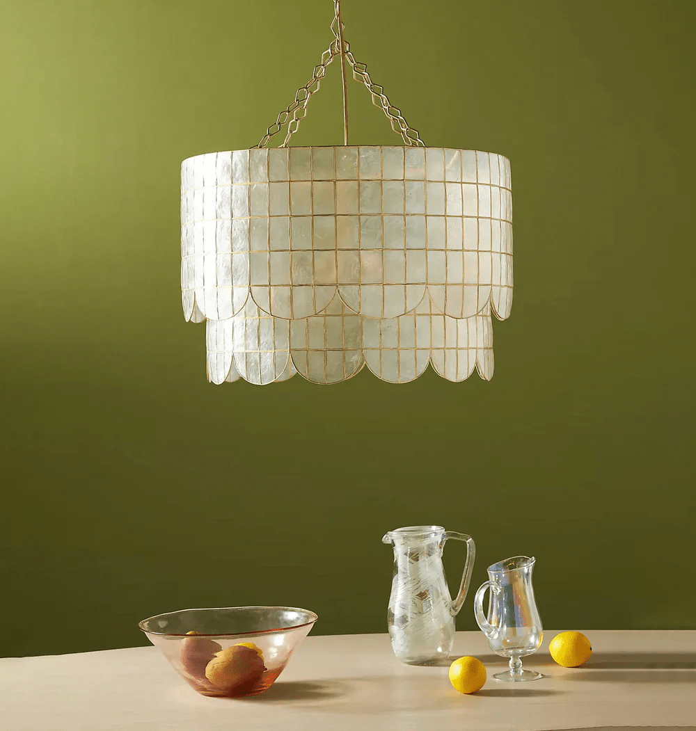 Flyn Kronleuchter Gold Shell Metall Wellenkante