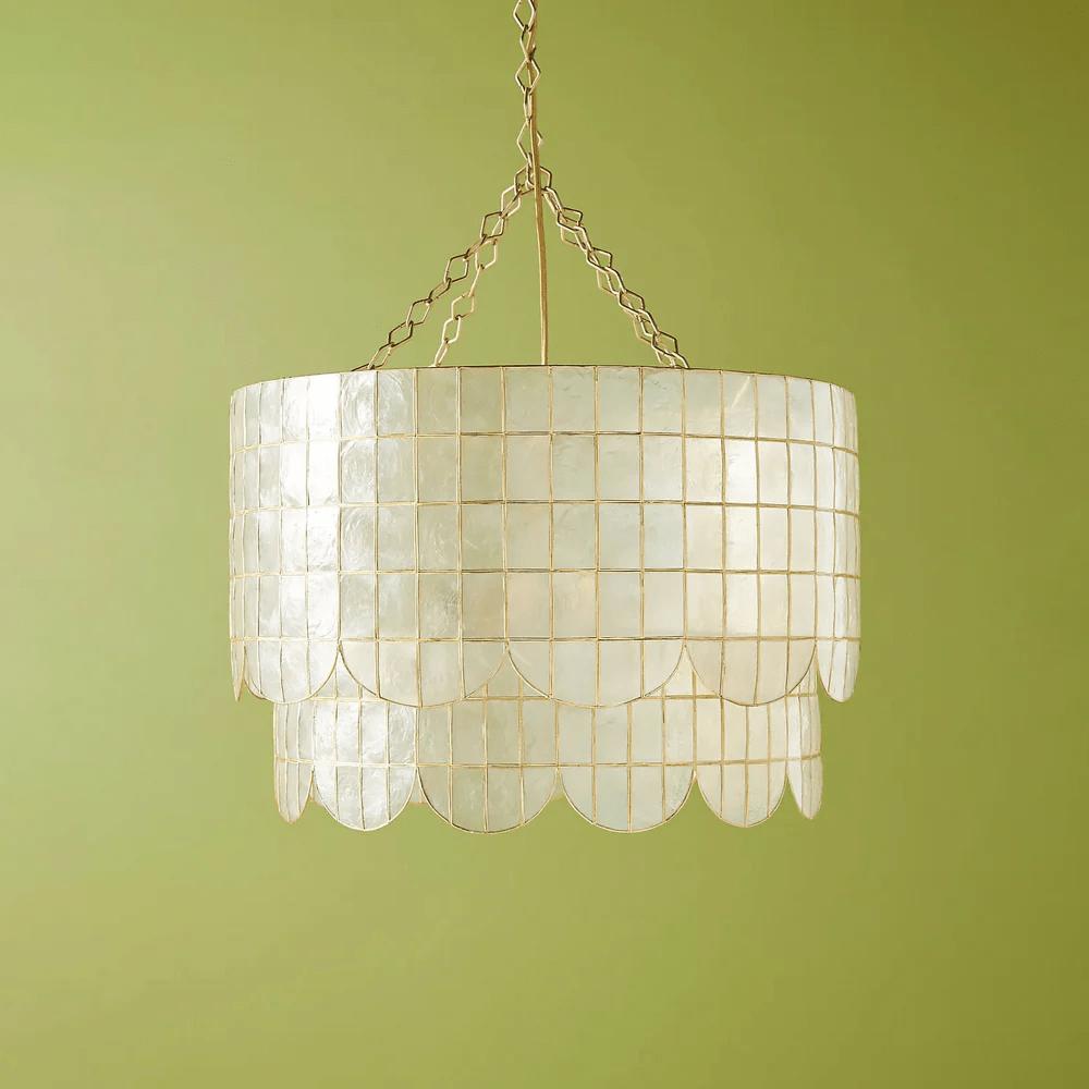 Flyn Kronleuchter Gold Shell Metall Wellenkante