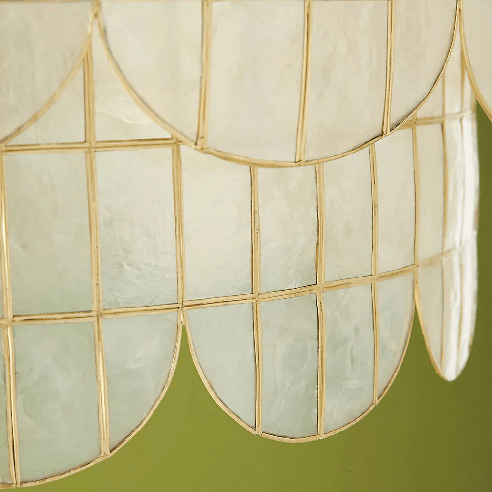 Flyn Kronleuchter Gold Shell Metall Wellenkante