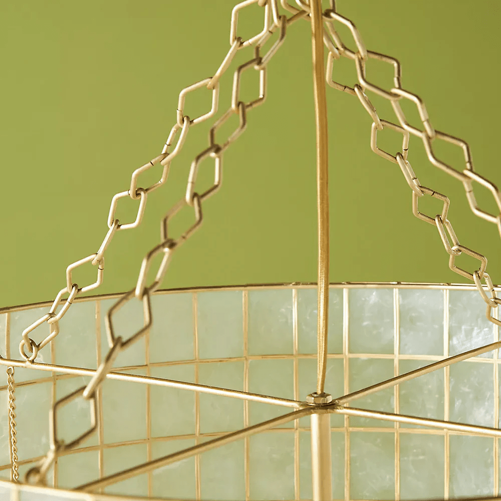 Flyn Kronleuchter Gold Shell Metall Wellenkante