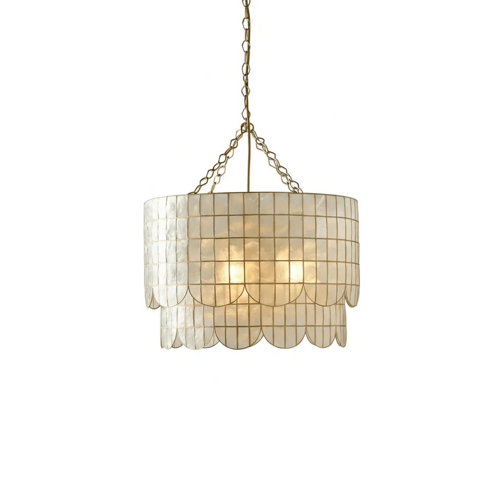 Flyn Kronleuchter Gold Shell Metall Wellenkante