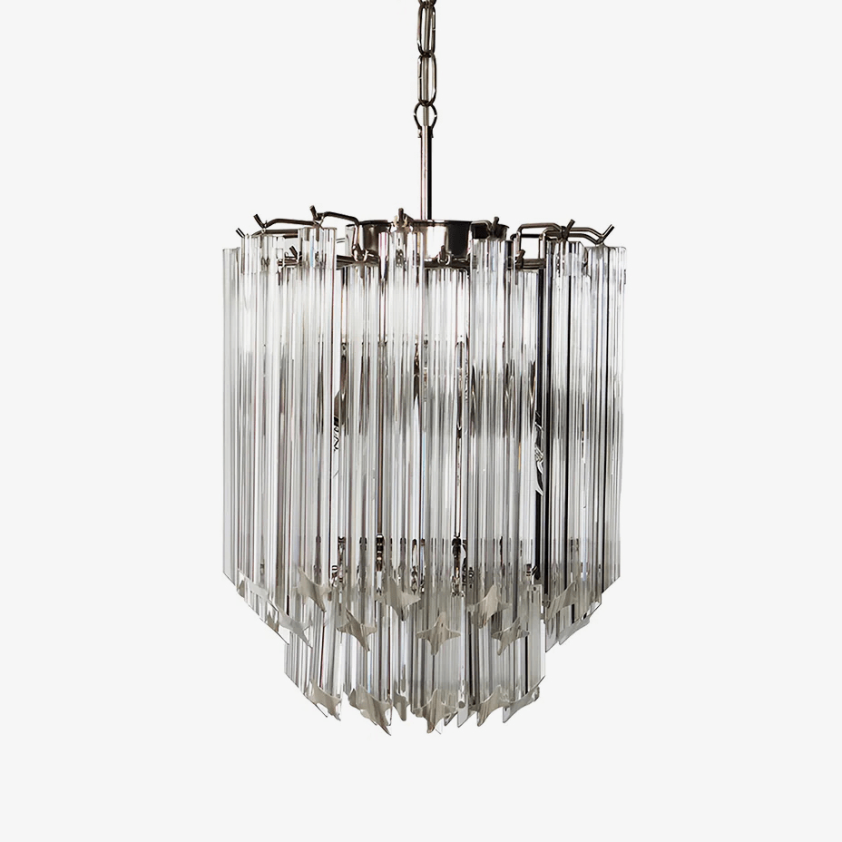 Luph Kronleuchter aus transparentem Murano-Glas mit Prismeneffekt