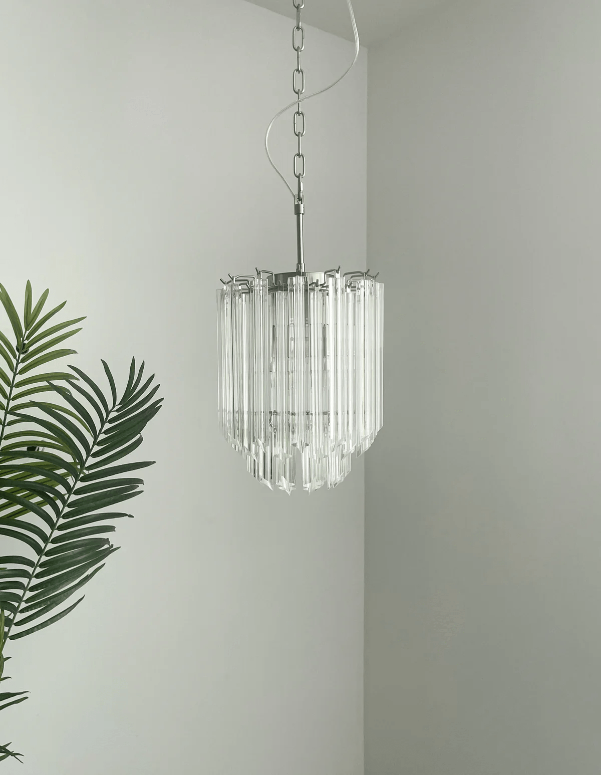 Luph Kronleuchter aus transparentem Murano-Glas mit Prismeneffekt